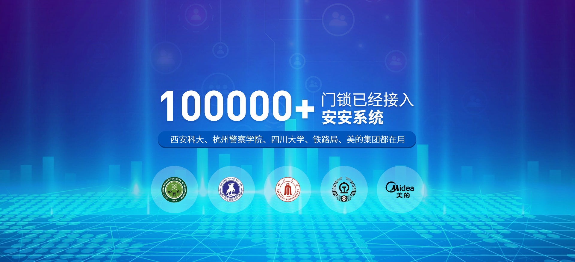 目前安安智能已經(jīng)接入門(mén)鎖100000+ 西安科大、杭州警察學(xué)院、四川大學(xué)、鐵路局、美的集團(tuán)都在用-安安物聯(lián)網(wǎng)門(mén)鎖，智慧公寓系統(tǒng)